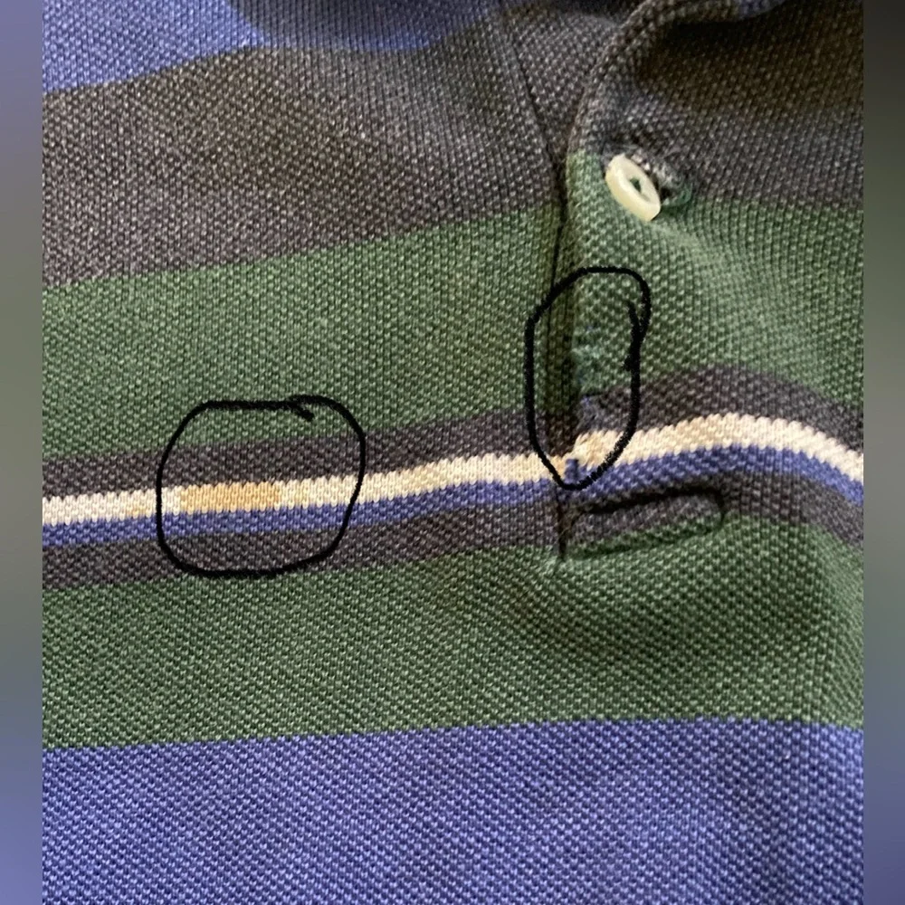 Vintage Polo Ralph Lauren Boy’sSz 6 Striped Mesh Knit Polo Shirt‎